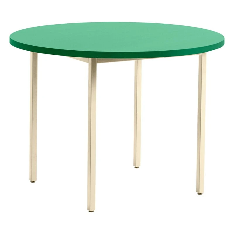 HAY Table Two-Colour, 105 Cm, Ivoire - Vert Menthe 1 HAY Table Two-Colour, 105 Cm, Ivoire - Vert Menthe