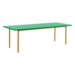 HAY Table Two-Colour, 240 X 90 Cm, Ocre - Vert Menthe