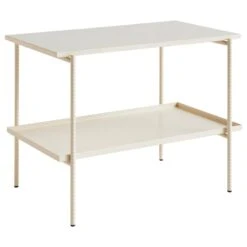HAY Table D’appoint Rebar, 75 x 44 cm, Albâtre - marbre Beige