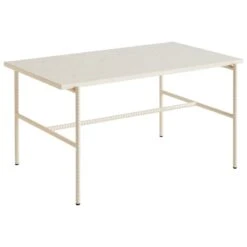 HAY Table Basse Rebar, 80 x 49 cm, Albâtre - marbre Beige