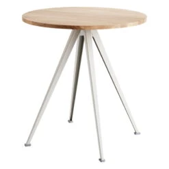 HAY Table Pyramid Café 21, 70 cm, Beige - Chêne Laqué Mat