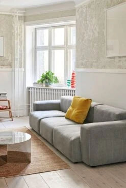 HAY Table Slit, 45 Cm, Acier Poli -Hay HAY Moire Kelim warm yellow3