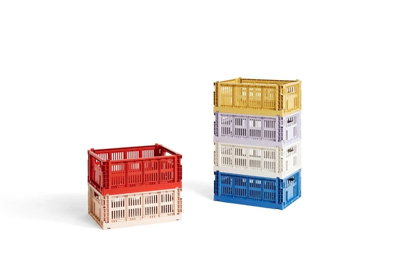 HAY Colour Crate, M, Plastique Recyclé, Jaune Doré 3 HAY Colour Crate, M, Plastique Recyclé, Jaune Doré – Image 3