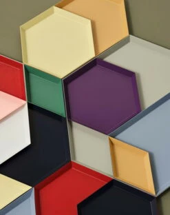 HAY Plateau Kaleido, Modèle XL, Bleu Foncé -Hay Kaleido XS pine green red butterscotch Kaleido S purple dusty yellow Kaleido M dusty blue red Kaleido XL grey