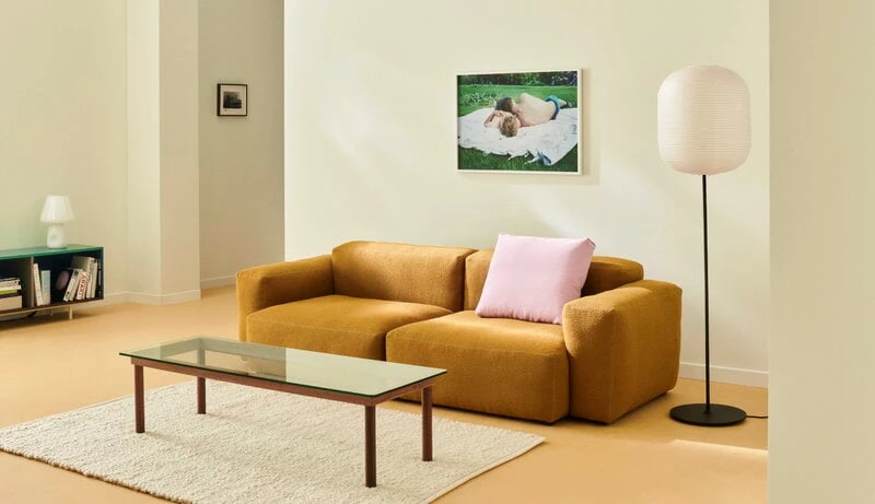 HAY Table Kofi 140 x 50 cm, Chêne Laqué - verre Transparent – Image 2