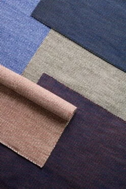 HAY Tapis Moiré Kelim, Cannelle -Hay Moir Kelim 140x200 blue cinnamon dusk olive plum 4