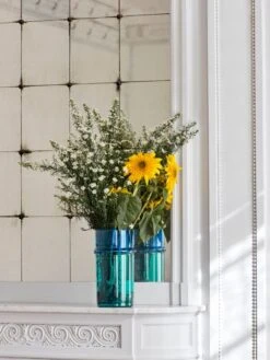 HAY Vase Moroccan, L, Bleu - Vert -Hay Moroccan Vase L blue and green