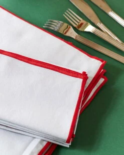 HAY Serviettes De Table Outline, Lot De 4, Bleu Clair -Hay Outline Napkins Set of 4 light blue