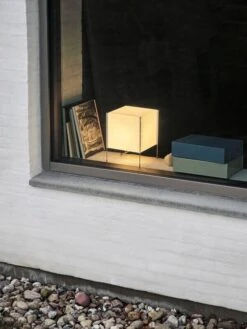 HAY Lampe De Table Paper Cube, Blanc -Hay Paper Cube Table Lamp Colour Storage