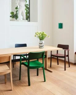 HAY Arcs Wall Sconce, Sea Green -Hay Pastis Armchair pine green wb lacquered ash barn red Passerelle Table L300xW95xH74 wb lacquered oak frame and edge ink black powder coated crossbar 1