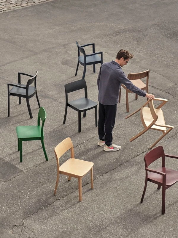 HAY Chaise Avec Accoudoirs Pastis, Noir 3 HAY Chaise Avec Accoudoirs Pastis, Noir – Image 3