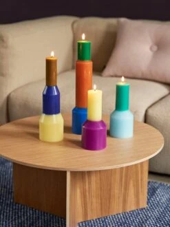 HAY Bougie Pillar, Modèle L, Jaune Citron 7 HAY Bougie Pillar, Modèle L, Jaune Citron -Hay Pillar Candle family Slit Table Wood XL oak veneer Moire Kelim blue Mags Soft 2 seater comb 1 Flamiber Sand J7 1