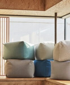 HAY Pouf, Gris Moucheté -Hay Pouf eucalyptus warm grey persian blue grey sprinkle cream sprinkle