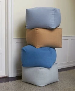 HAY Pouf, Gris Moucheté -Hay Pouf soft blue mustard vivid blue grey sprinkle