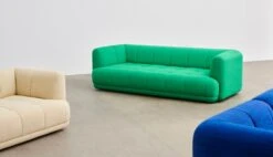 HAY Canapé 3 places Quilton, Vert, Vidar 932 -Hay Quilton 3 Seater Vidar 932 01