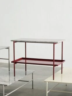 HAY Table Basse Rebar, 100 x 104 cm, Albâtre - marbre Beige -Hay Rebar Coffee Table family detail 05