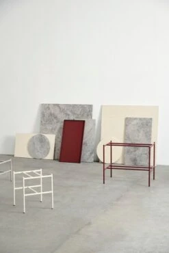 HAY Table D’appoint Rebar, 75 x 44 cm, Albâtre - marbre Beige -Hay Rebar Coffee Table family detail 07 3