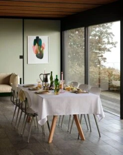 HAY Bougeoir Flare, Rose -Hay Revolt rice seat and back beige steel base Tint Glass light yellow with white rim Flare pink