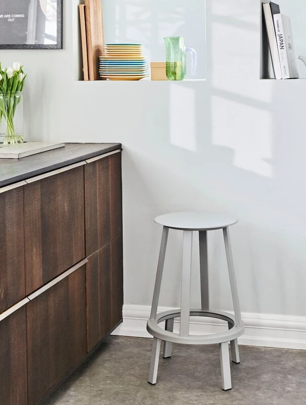 HAY Tabouret De Bar Revolver, 65 Cm, Gris 2 HAY Tabouret De Bar Revolver, 65 Cm, Gris – Image 2