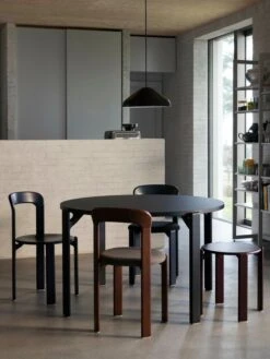 HAY Tabouret Rey, Umber Brown -Hay Rey Chair deep black Rey stool grape red Rey Dining Table deep black vulcano laminate 1