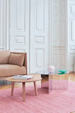 HAY Canapé Silhouette 3 Places, Linara 142/Silk Cognac - Chêne Huilé 11 HAY Canapé Silhouette 3 Places, Linara 142/Silk Cognac - Chêne Huilé -Hay Silhouette Sofa Linara 142 Slit Table Mirror Bella Coffee Table Oiled Oak