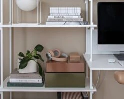 HAY Boîte De Rangement Colour, Modèle M, Olive -Hay Small Storage Design Stories x Kasia Rutkowiak 15 1