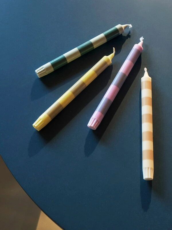 HAY Bougie Stripe, Lot De 4, Douce 6 HAY Bougie Stripe, Lot De 4, Douce – Image 6