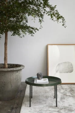 HAY Table Basse Tulou 55 cm, Vert -Hay Tulou dark moss steel matt green