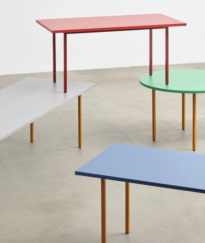 HAY Table Two-Colour, 160 X 82 Cm, Ocre - Gris Clair 4 HAY Table Two-Colour, 160 X 82 Cm, Ocre - Gris Clair – Image 4