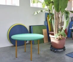 HAY Table Two-Colour, 105 Cm, Ocre - Vert Menthe -Hay Two Colour Booklet 9 1