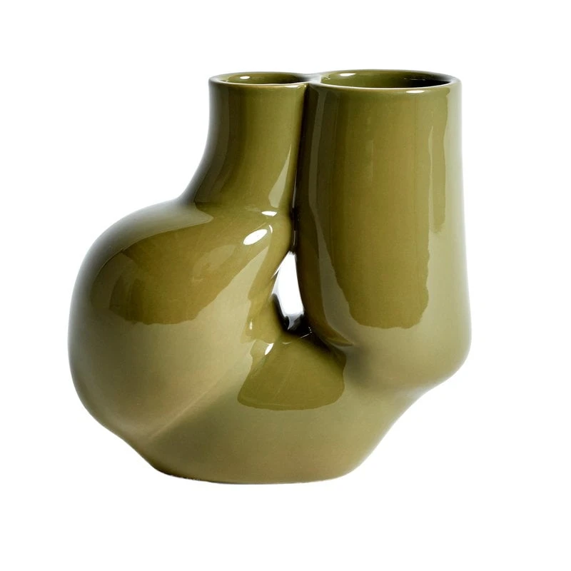 HAY Vase W&S Chubby, Vert Olive 1 HAY Vase W&S Chubby, Vert Olive