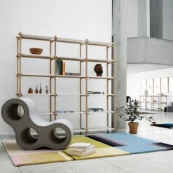 HAY Étagère Woody, Modèle Haut, Blanc -Hay hay woody1